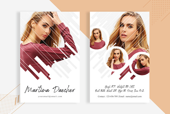 Modeling comp card in Card Templates - product preview 1