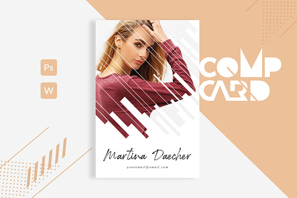 Modeling comp card in Card Templates - product preview 2