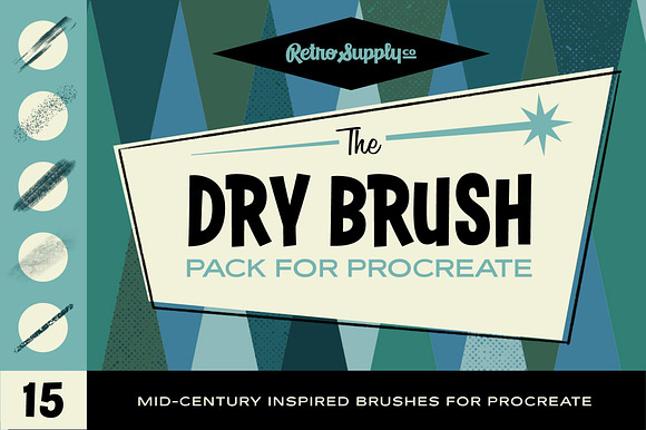 Mid-Century Procreate Brush Bundle in Add-Ons - product preview 3