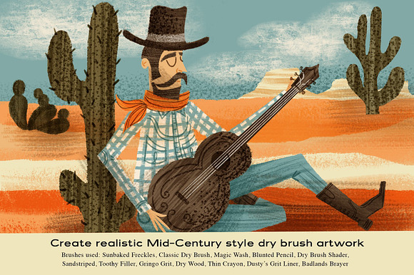 Mid-Century Procreate Brush Bundle in Add-Ons - product preview 24