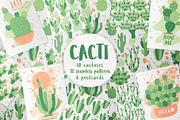 CACTI, patterns, cards and clipart