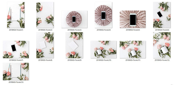 Blush Floral (13 Styled Images) in Print Mockups - product preview 1