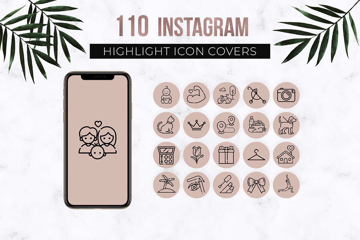 Nude Instagram Story Highlight Icons in Instagram Templates - product preview 8