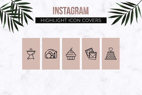 Nude Instagram Story Highlight Icons in Instagram Templates - product preview 1