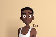 Rico Stylised Male Teen character AR