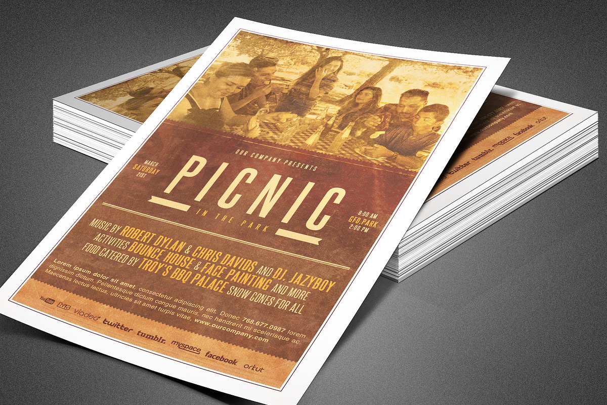 Picnic in the Park Event Flyer in Invitation Templates - product preview 8