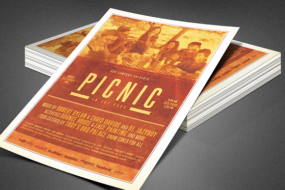 Picnic in the Park Event Flyer in Invitation Templates - product preview 1
