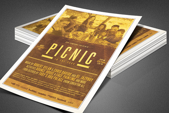 Picnic in the Park Event Flyer in Invitation Templates - product preview 2