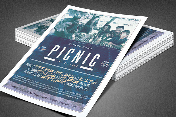 Picnic in the Park Event Flyer in Invitation Templates - product preview 3