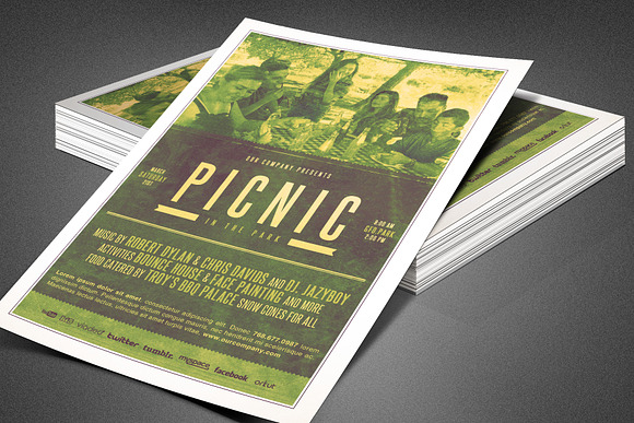 Picnic in the Park Event Flyer in Invitation Templates - product preview 5