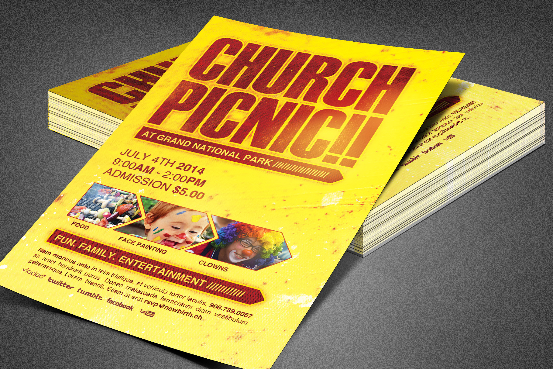 Church Picnic Flyer Template  Creative Daddy Regarding Church Picnic Flyer Templates