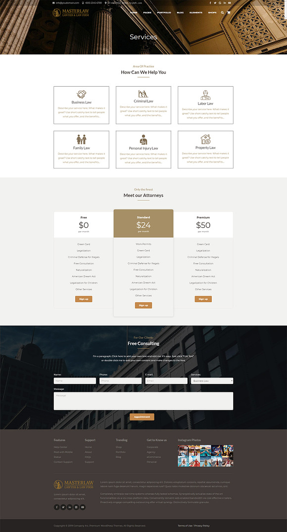 Masterlaw – Lawyers & Law Firm Theme in WordPress Business Themes - product preview 3