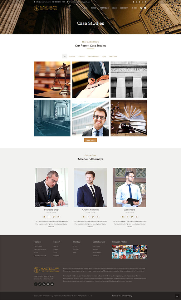 Masterlaw – Lawyers & Law Firm Theme in WordPress Business Themes - product preview 4