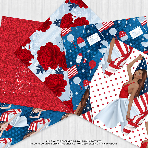 4th of July Paper Pack in Patterns - product preview 1