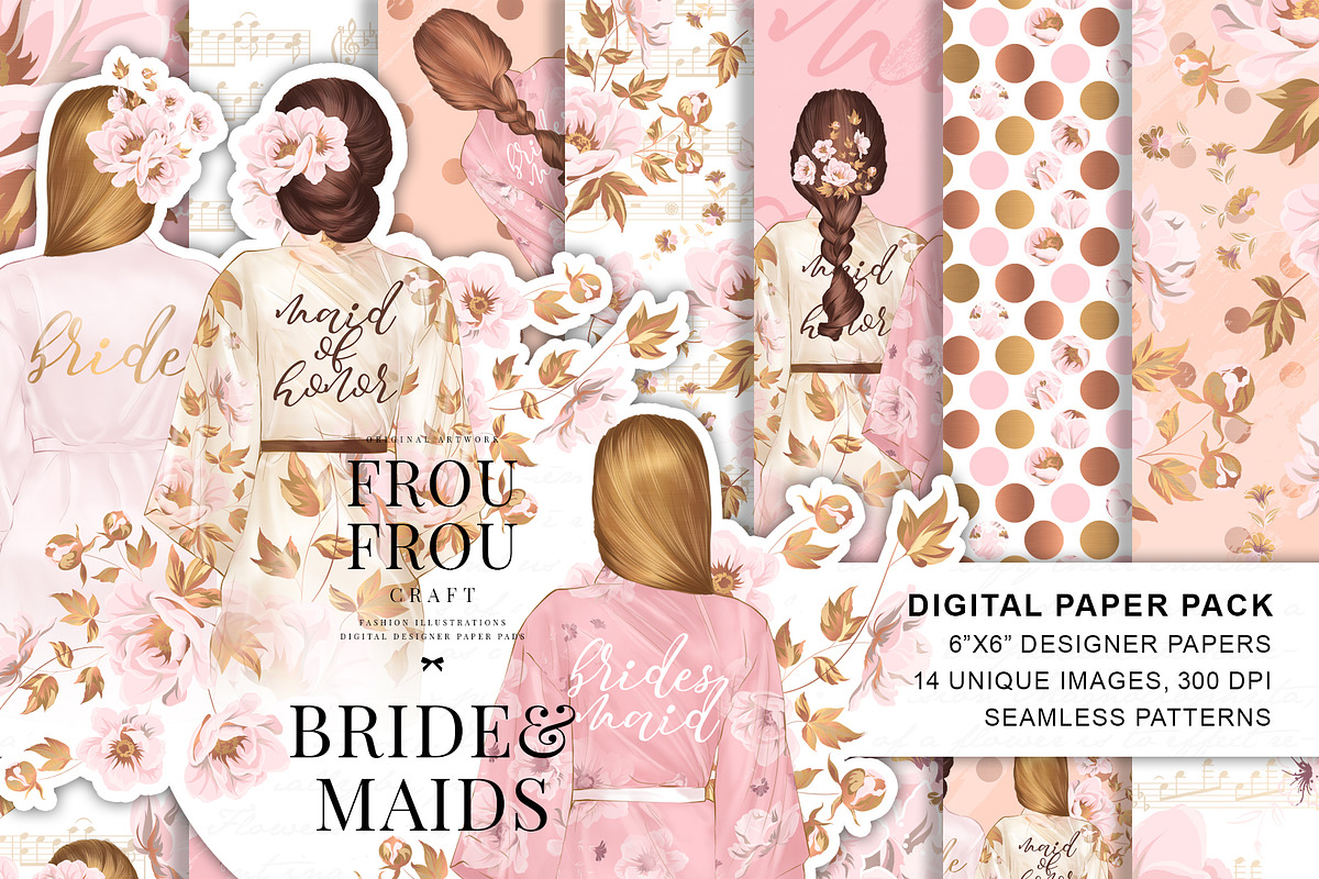 Bride and Maids Paper Pack in Patterns - product preview 8