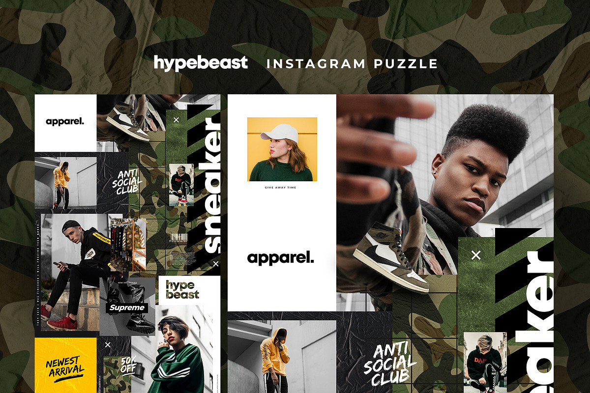Hypebeast - Instagram puzzle in Instagram Templates - product preview 8