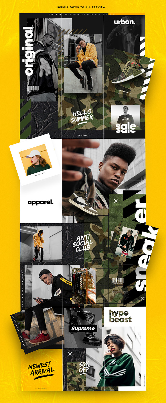Hypebeast - Instagram puzzle in Instagram Templates - product preview 4