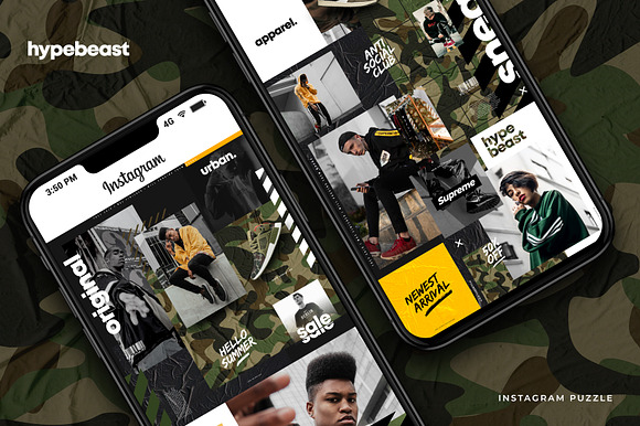 Hypebeast - Instagram puzzle in Instagram Templates - product preview 5