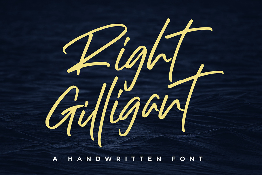 Right Gilligant • A Handwritten Font in Script Fonts - product preview 8