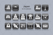 Japan landmark icons (16x)
