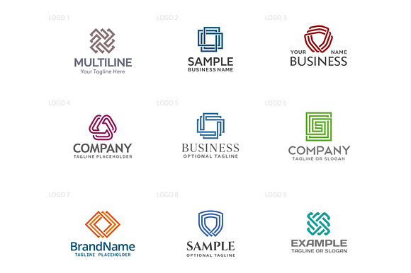 Multiline Logo Set in Logo Templates - product preview 1