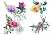 Bouquet Summer nights watercolor png