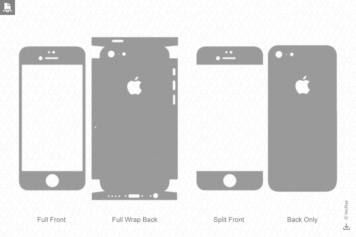 iPhone 5C (2013)Skin Template Vector in Illustrations - product preview 8