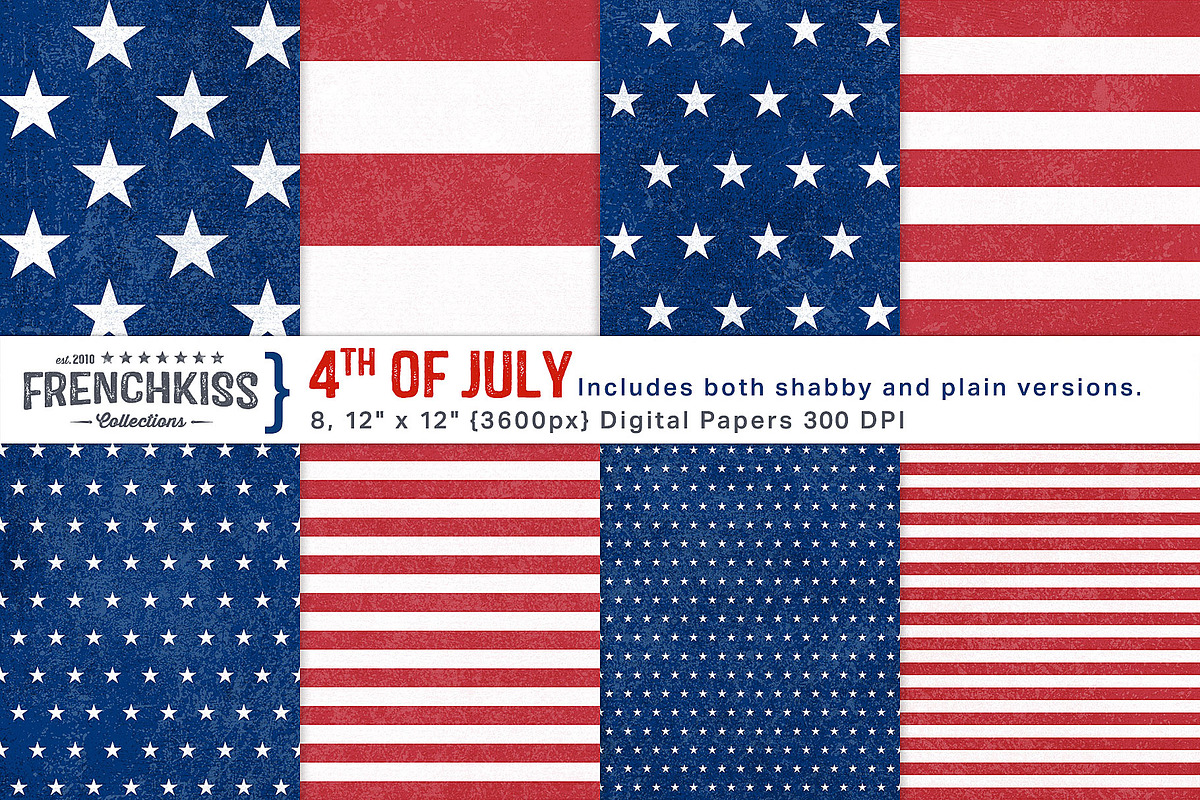 4th of July Digital Papers in Textures - product preview 8