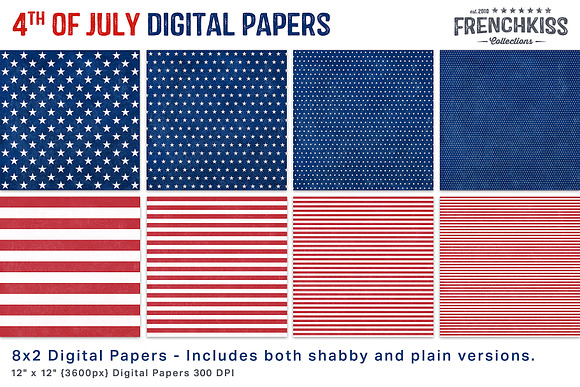 4th of July Digital Papers in Textures - product preview 1
