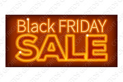 Black Friday Sale Orange Neon Sign