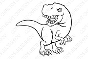 Tyrannosaurus T Rex Dinosaur Cartoon