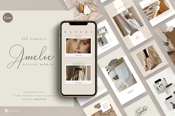 PS & Canva Amelie - Social Media in Instagram Templates - product preview 11