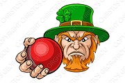 Leprechaun Holding Cricket Ball