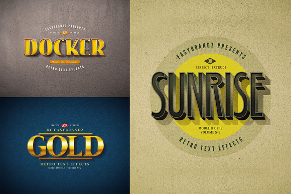 Retro Text Effects V.02 in Add-Ons - product preview 1