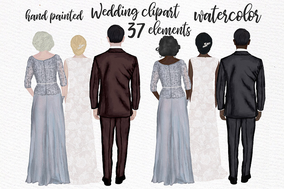 Wedding clipart Mother of the bride in Illustrations - product preview 8