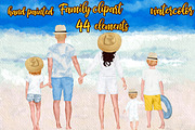 Summer family clipart Family figures