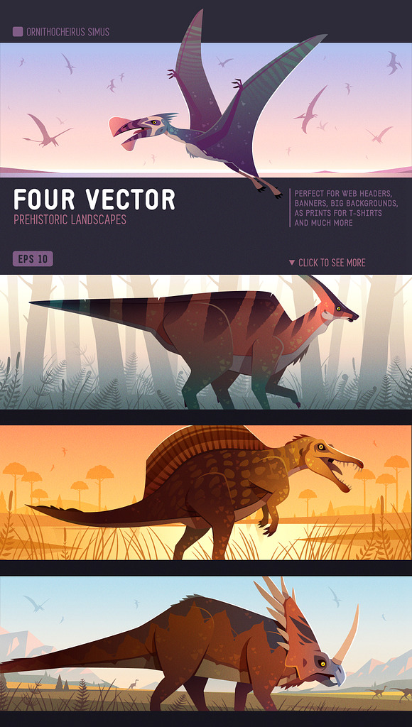 Prehistoric Vector. Dinosaurs & More in Illustrations - product preview 7
