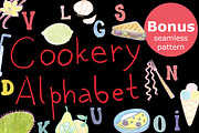 Cookery alphabet-watercolor markers