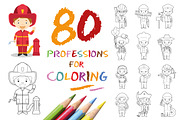 80x Professions for Coloring