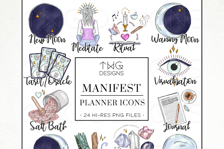 To Do Planner Icons Manifestation