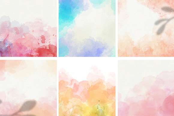 Soft watercolor textures in Textures - product preview 1