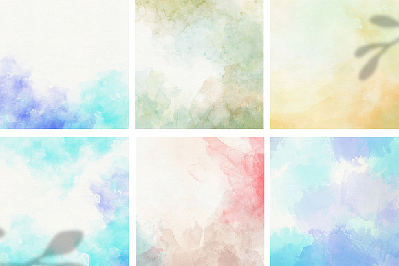 Soft watercolor textures in Textures - product preview 2