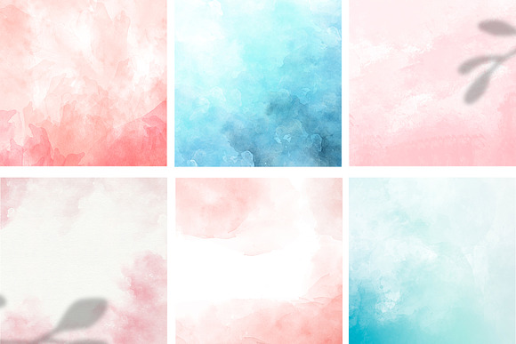 Soft watercolor textures in Textures - product preview 3