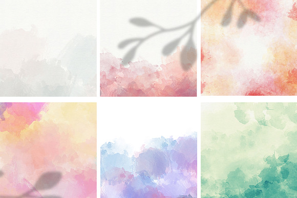 Soft watercolor textures in Textures - product preview 5