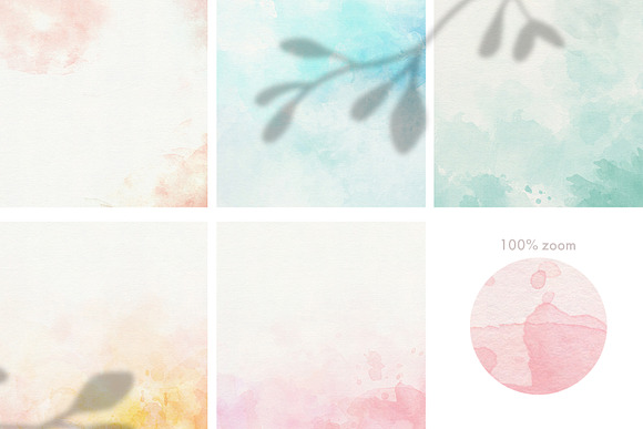 Soft watercolor textures in Textures - product preview 6