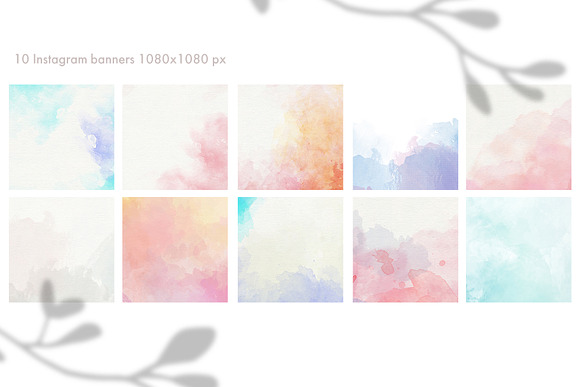 Soft watercolor textures in Textures - product preview 7