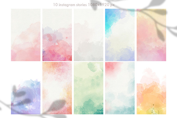 Soft watercolor textures in Textures - product preview 8