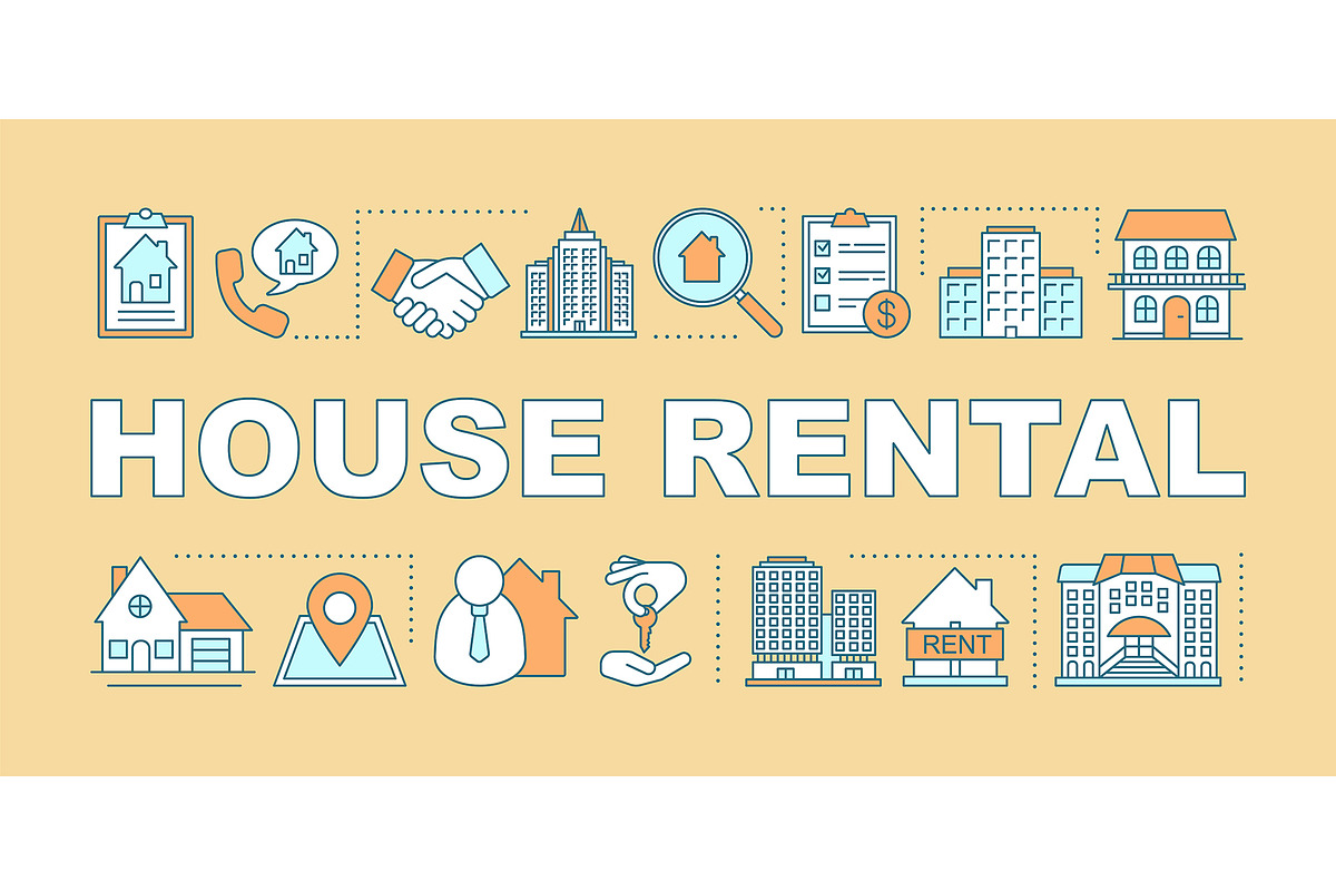 House rental word concepts banner in Web Elements - product preview 8