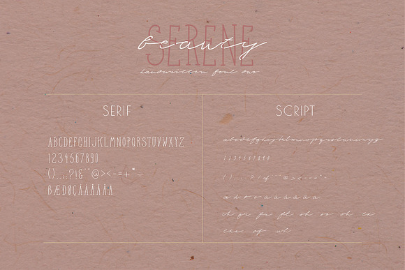 Serene Beauty Handwritten Font Duo in Script Fonts - product preview 6