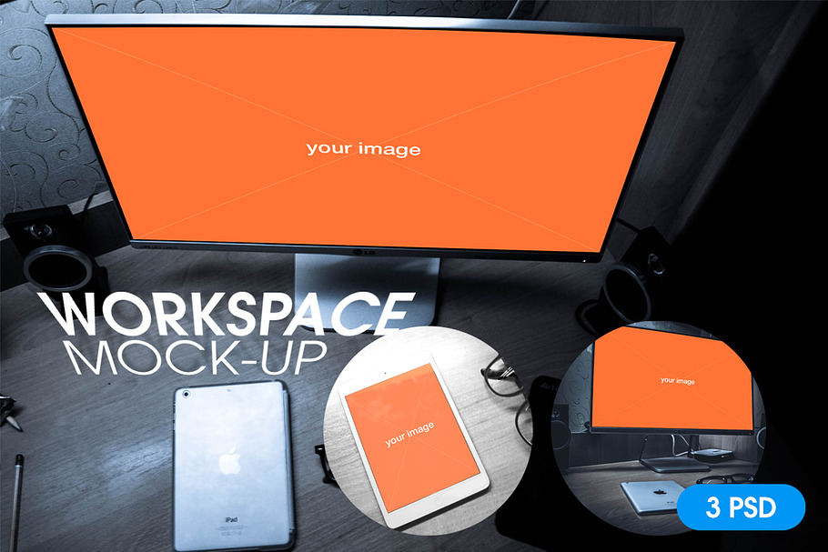 Workspace mock-up in Mobile & Web Mockups - product preview 8